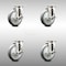 Service Caster 5 Inch 316SS Thermoplastic Rubber Wheel Swivel Top Plate Caster Set with Brake SCC-SS31620S514-TPRB-TLB-4 - alternate 1